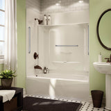 KDTS 3260 AFR AcrylX Alcove Left-Hand Drain Four-Piece Tub Shower in White