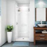 KDS 3232 AFR AcrylX Alcove Center Drain Four-Piece Shower in White
