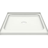 SPL 3232 AcrylX Alcove Shower Base with Center Drain in White