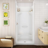 KDS 3636 AcrylX Alcove Center Drain Four-Piece Shower in White