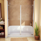 KDS 3460 AcrylX Alcove Center Drain Four-Piece Shower in White