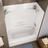 Essence TS-6030 AFR AcrylX Alcove Left-Hand Drain Four-Piece Tub Shower in White