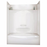 Essence TS-6032 AcrylX Alcove Left-Hand Drain Four-Piece Tub Shower in White
