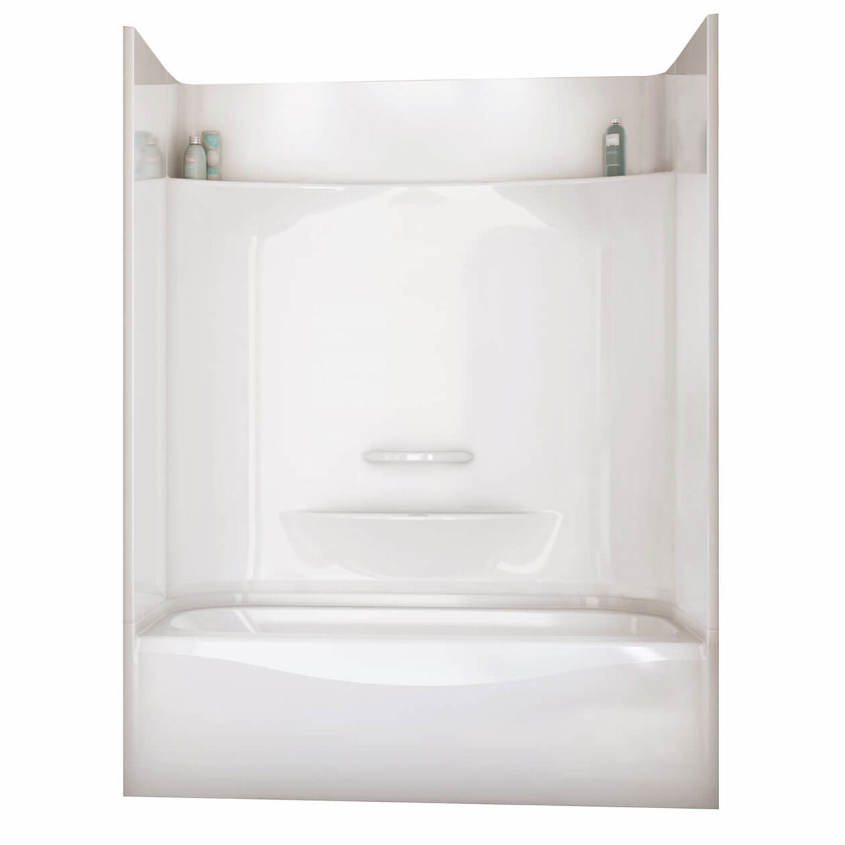 Essence TS-6032 AFR AcrylX Alcove Left-Hand Drain Four-Piece Tub Shower in White