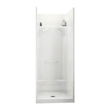 Essence SH-3232 AcrylX Alcove Center Drain Four-Piece Shower in White