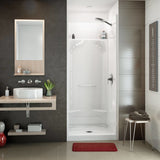Essence SH-3232 AcrylX Alcove Center Drain Four-Piece Shower in White