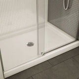 B3Round 4832 Acrylic Alcove Shower Base in White with Center Drain