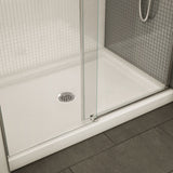 B3Round 4836 Acrylic Alcove Shower Base in White with Center Drain