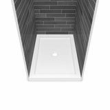 B3Round 4836 Acrylic Alcove Shower Base in White with Center Drain
