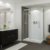 B3Round 4836 Acrylic Alcove Shower Base in White with Center Drain