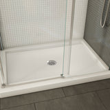 B3Round 4836 Acrylic Alcove Shower Base in White with Center Drain