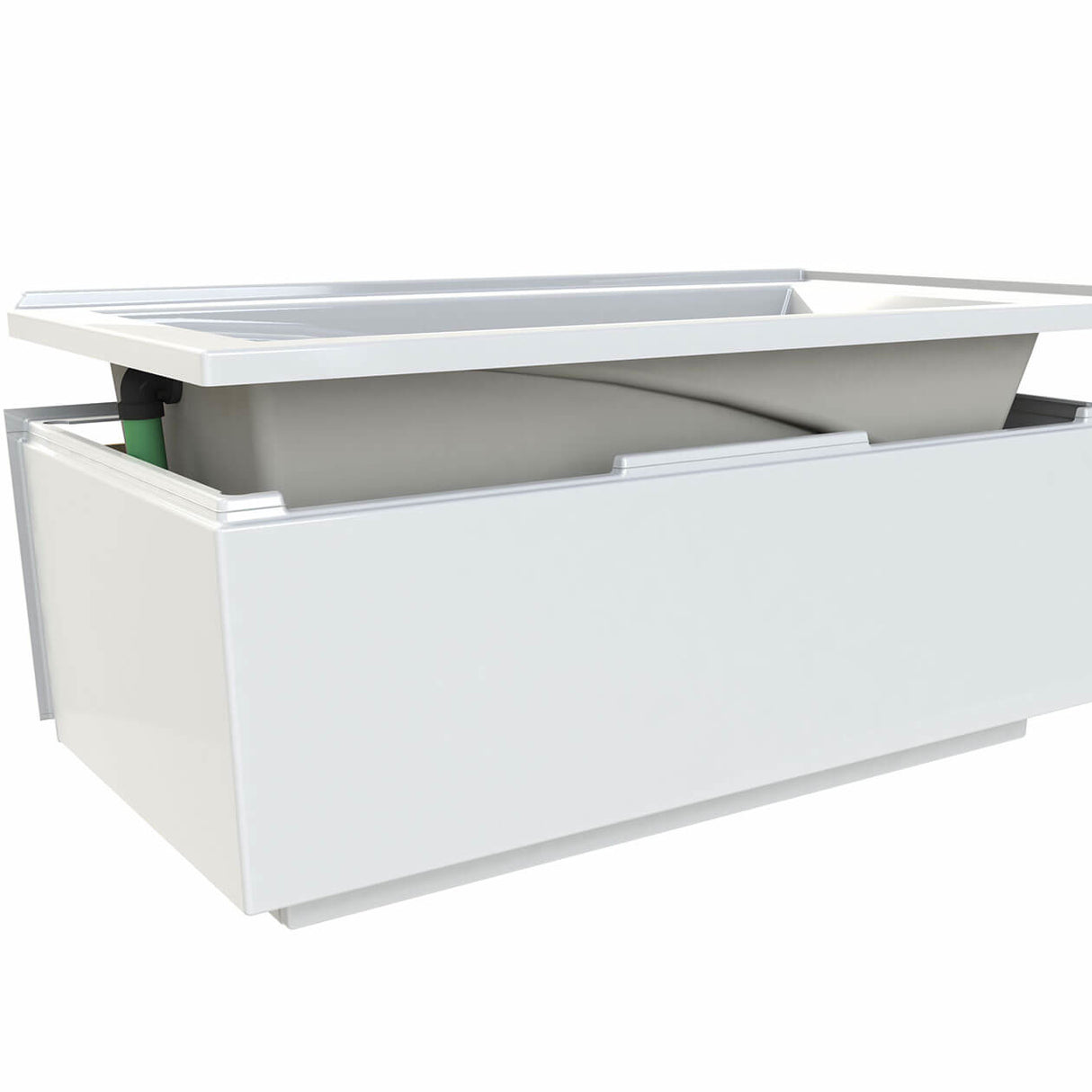 ModulR 6032 (Without Armrests) Acrylic Corner Right Left-Hand Drain Bathtub in White