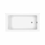 ModulR 6032 (Without Armrests) Acrylic Wall Mounted Left-Hand Drain Bathtub in White