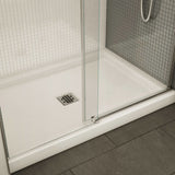B3Square 4836 Acrylic Alcove Shower Base in White with Center Drain