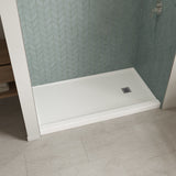 B3X 6032 Acrylic Alcove Shower Base with Right-Hand Drain in White