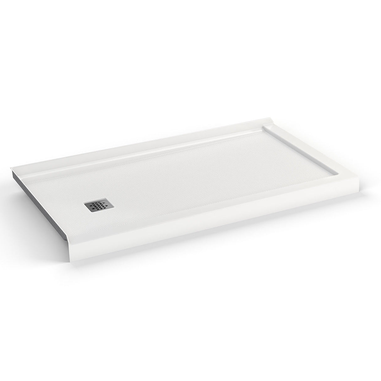 B3X 6032 Acrylic Corner Left Shower Base with Left-Hand Drain in White