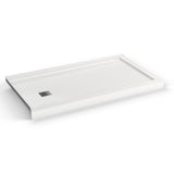 B3X 6032 Acrylic Corner Left Shower Base with Left-Hand Drain in White