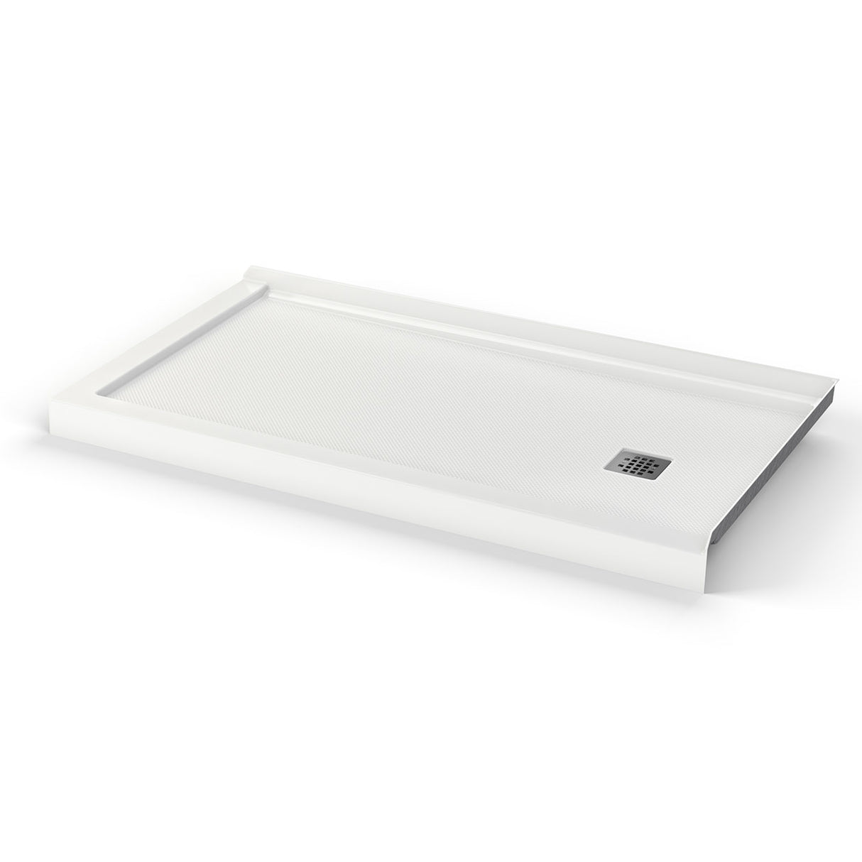 B3X 6032 Acrylic Corner Right Shower Base with Right-Hand Drain in White