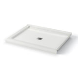 B3X 4836 Acrylic Corner Right Shower Base with Center Drain in White
