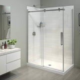 B3X 6036 Acrylic Corner Left Shower Base with Center Drain in White