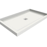 B3X 6036 Acrylic Corner Right Shower Base with Center Drain in White