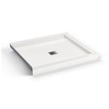 B3X 4236 Acrylic Corner Left Shower Base with Center Drain in White