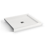 B3X 4236 Acrylic Corner Left Shower Base with Center Drain in White