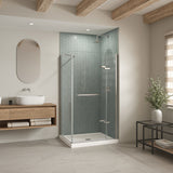 B3X 4236 Acrylic Corner Right Shower Base with Center Drain in White