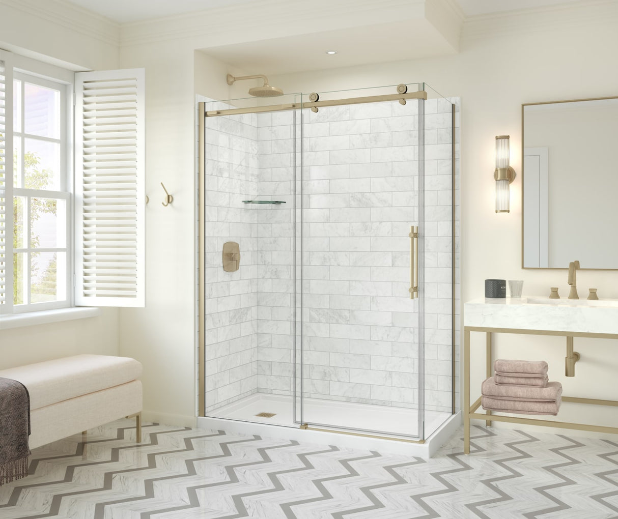 Odyssey SC 60" x 32" x 78" 8mm Sliding Shower Door for Corner Installation with Clear glass in Chrome