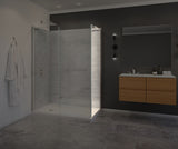 Capella 78 Screen and Return Panel for 36 in. Base with GlassShield glass in Chrome