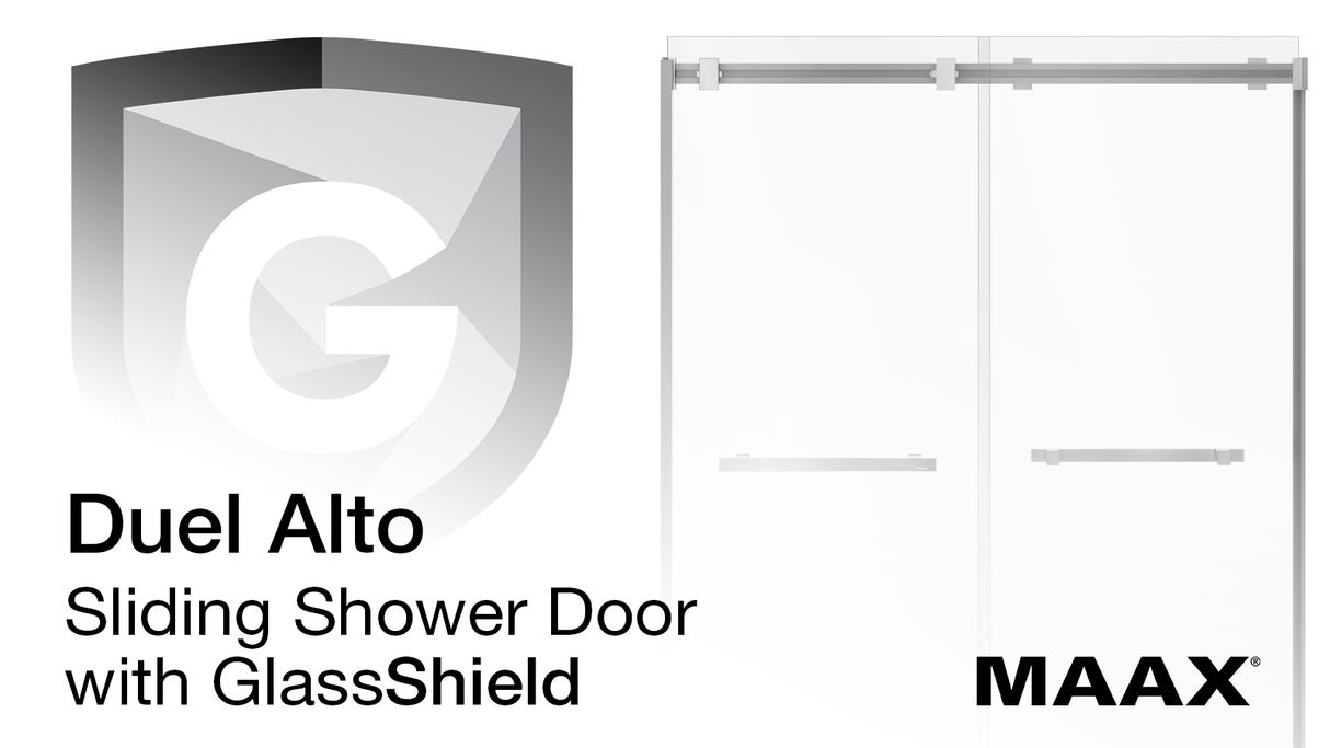 Duel Alto Return Panel for 32 in. Base with Clear glass in Chrome