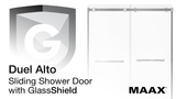 Duel Alto Return Panel for 32 in. Base with Clear glass in Chrome