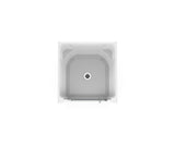 Jasmin Sleek DI 30 x 32 AcrylX Alcove Center Drain One-Piece Shower in White with Clear Shower Door in Chrome