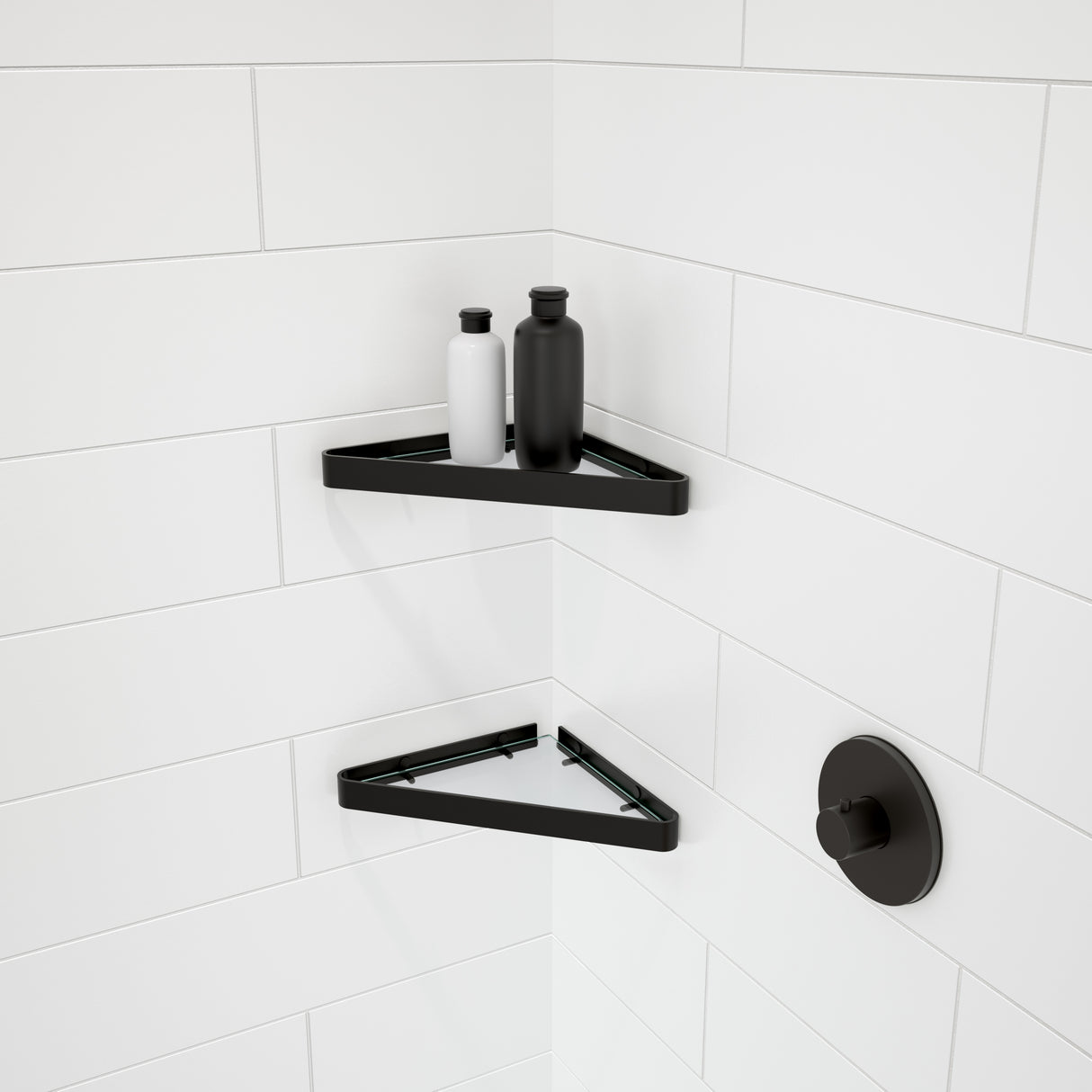 Manhattan Corner Shelf with Glass