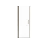 Manhattan 23-25 x 68 in. 6 mm Pivot Shower Door for Alcove Installation with Clear glass & Round Handle in Chrome