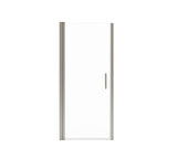 Manhattan 31-33 x 68 in. 6 mm Pivot Shower Door for Alcove Installation with Clear glass & Round Handle in Chrome