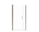 Manhattan 35-37 x 68 in. 6 mm Pivot Shower Door for Alcove Installation with Clear glass & Round Handle in Chrome