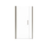 Manhattan 39-41 x 68 in. 6 mm Pivot Shower Door for Alcove Installation with Clear glass & Round Handle in Chrome