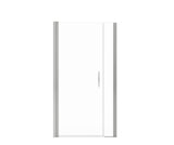 Manhattan 37-39 x 68 in. 6 mm Pivot Shower Door for Alcove Installation with Clear glass & Round Handle in Chrome