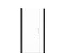 Manhattan 35-37 x 68 in. 6 mm Pivot Shower Door for Alcove Installation with Clear glass & Round Handle in Chrome