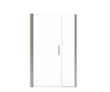 Manhattan 43-45 x 68 in. 6 mm Pivot Shower Door for Alcove Installation with Clear glass & Round Handle in Chrome