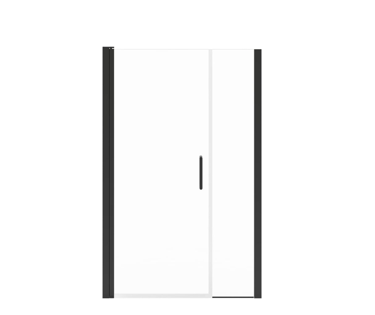 Manhattan 45-47 x 68 in. 6 mm Pivot Shower Door for Alcove Installation with Clear glass & Round Handle in Chrome