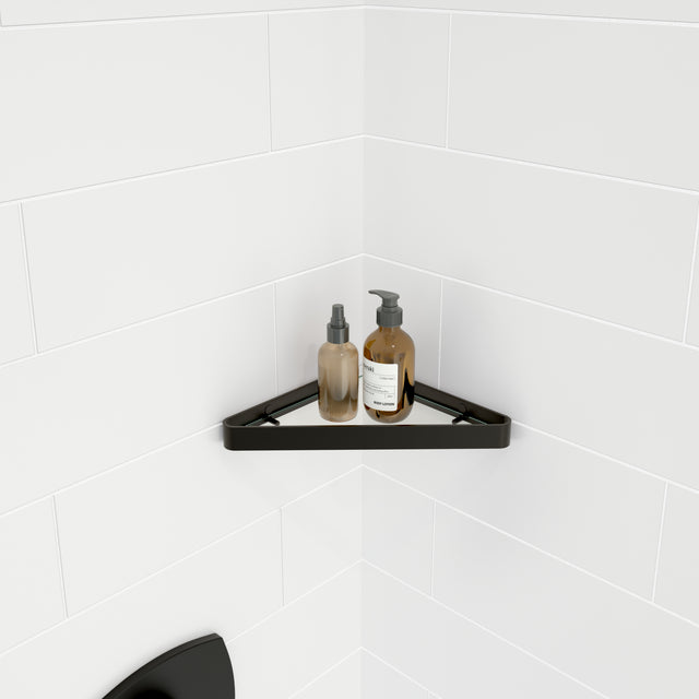 Manhattan Corner Shelf with Glass