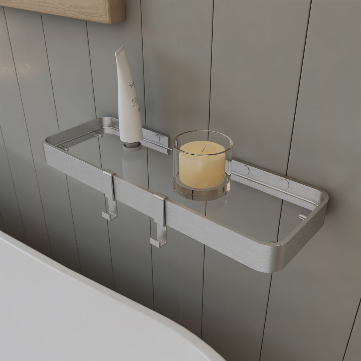 Manhattan Rectangular Shelf with Glass