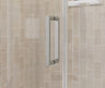 Manhattan 45-47 x 68 in. 6 mm Pivot Shower Door for Alcove Installation with Clear glass & Round Handle in Chrome
