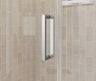Manhattan 49-51 x 68 in. 6 mm Pivot Shower Door for Alcove Installation with Clear glass & Round Handle in Chrome