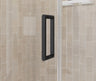 Manhattan 23-25 x 68 in. 6 mm Pivot Shower Door for Alcove Installation with Clear glass & Round Handle in Chrome