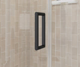 Manhattan 49-51 x 68 in. 6 mm Pivot Shower Door for Alcove Installation with Clear glass & Round Handle in Chrome