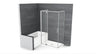 ModulR 48 x 32 x 78 in. 8mm Pivot Shower Door for Corner Installation with Clear glass in Chrome