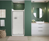 Polar Pivot 31-32 ¾ in. x 64 ½ in. Pivot Shower Door for Alcove Installation with Raindrop glass in Chrome